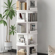 旋转书架360简约收纳绘本置物架落地家用简易网红儿童书柜书报架