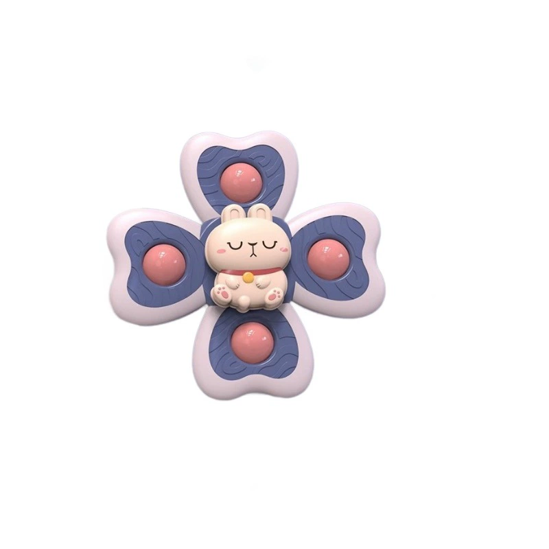Cartoon rotating spinning top for training, toy for bath, can bite