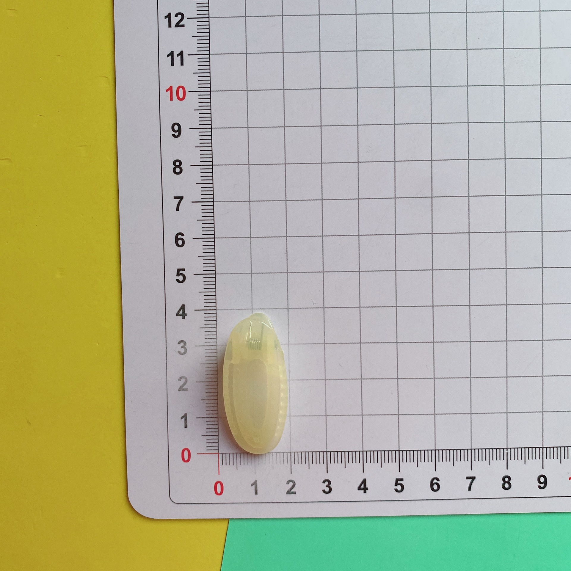 노란색(젤리 컬러 타원형 클립)