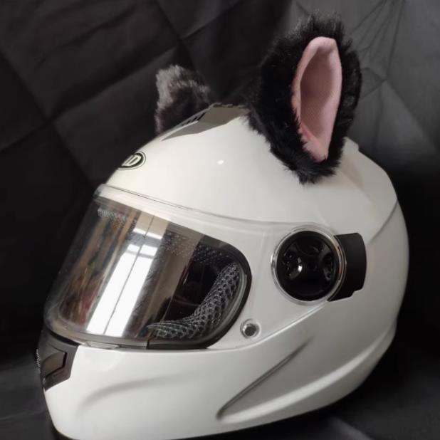 Decorative Cat Ears Accessory for Motorcycles, Electric Scooters, Kuromi Headwear, Helmet, Detachable 3D Motorcycle Accessory