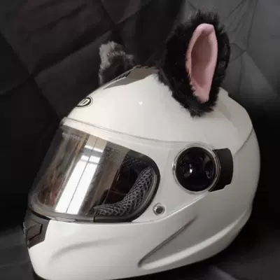 Skiing Helmets, Delivery Accessories for — Dəbilqə (Kaska) aksesuarları - a-pair-of-black-pink-cat-ears-helmet-not-included