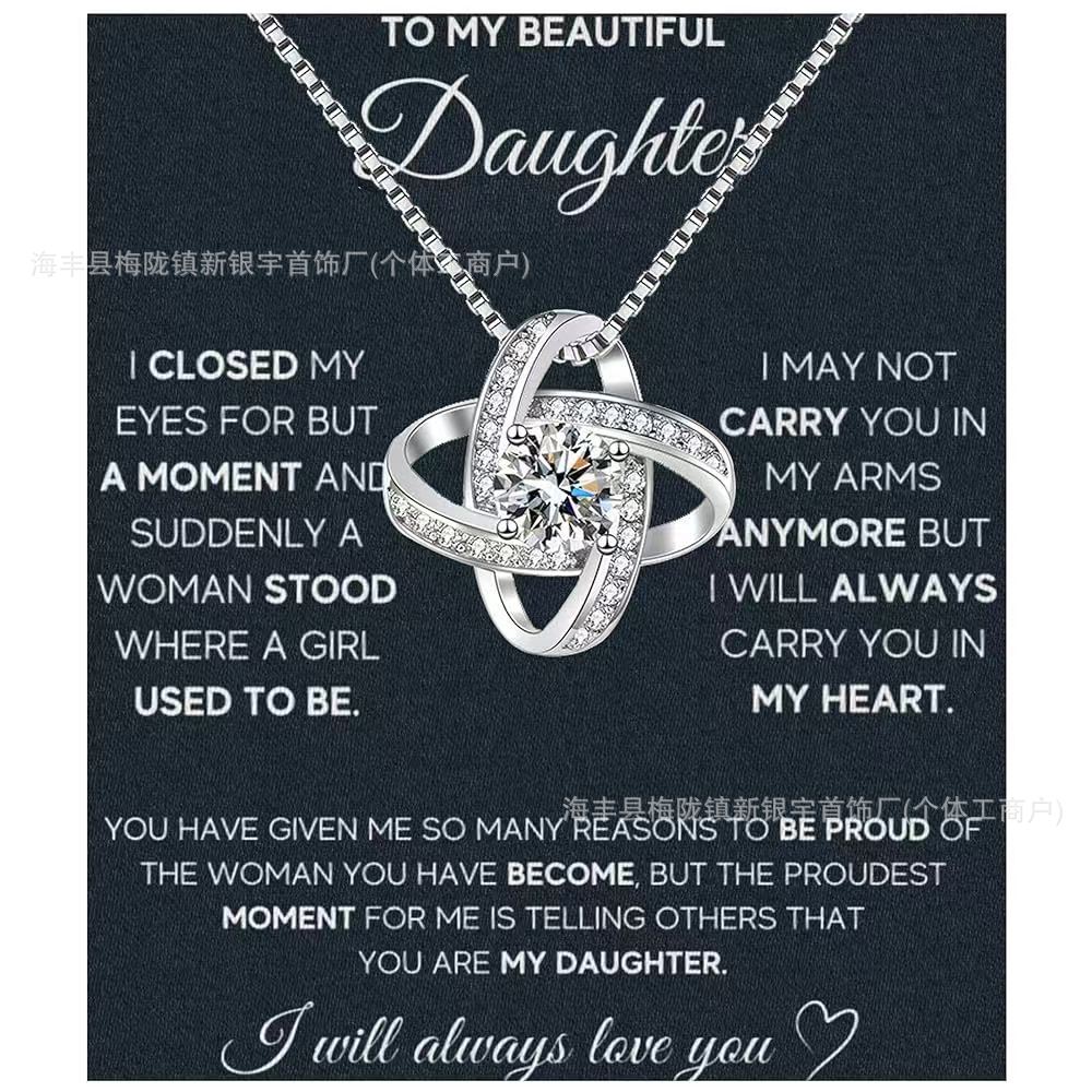 跨境s925纯银D色莫桑石项链女轻奢小众幸运四叶草锁骨链 生日礼物