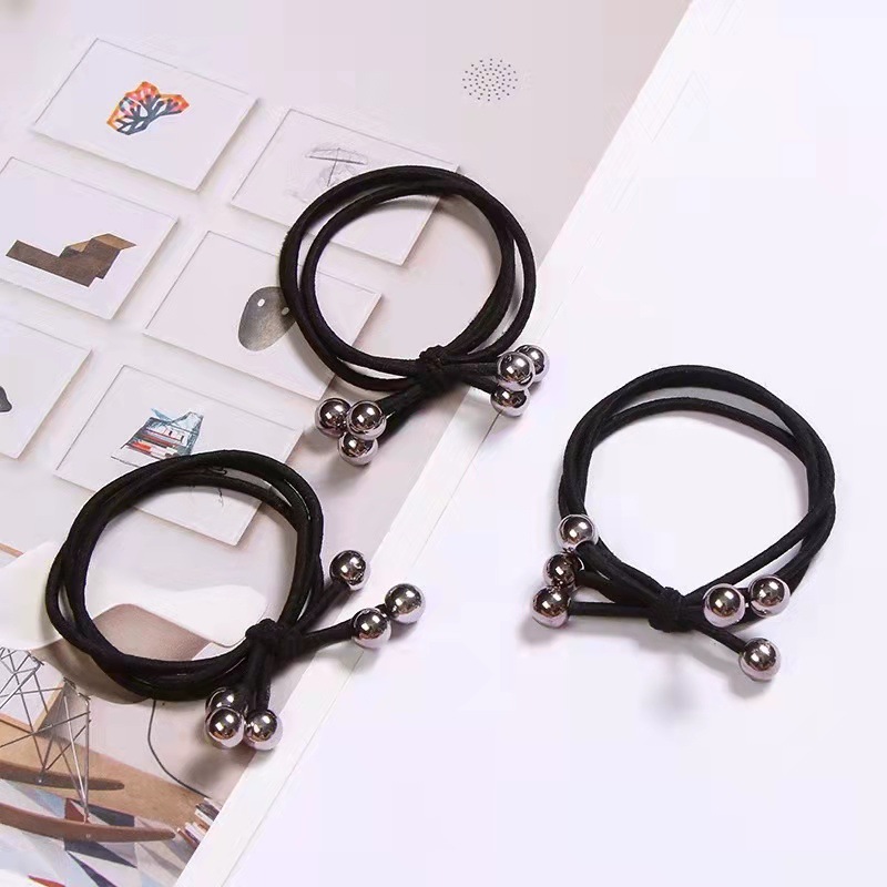 woven black beads