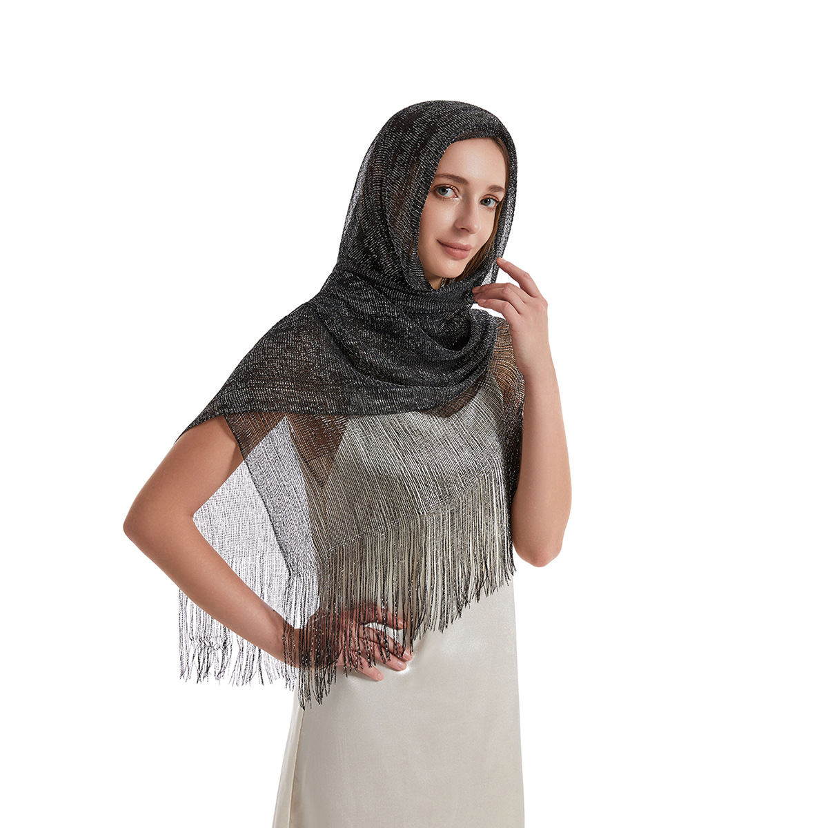 Women's Fashion Solid Color Polyester Tassel Shawls display picture 104