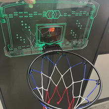 跨境亚马逊电子记分灯光篮球板免打孔悬挂篮球板室内外投篮篮球框