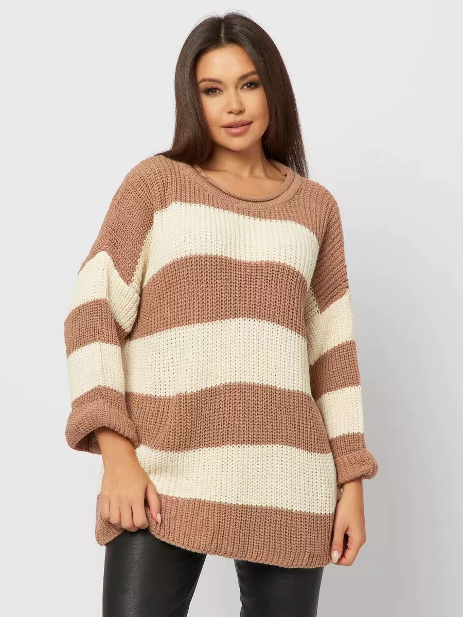Вязаный свитер в полоску Striped Knitted Sweater