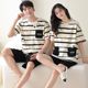 Couple Pajamas Women's Summer 100 Cotton 2025 New Men's Short Sleeve Shorts Cotton Korean Style Home Clothes suit
