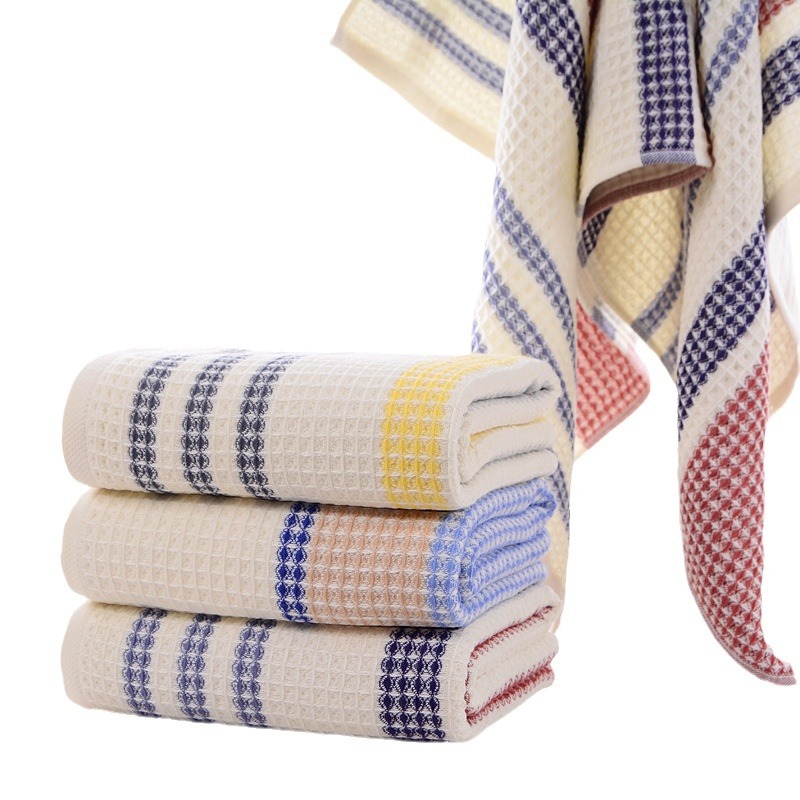 Asciugamano da bagno in puro cotone a nido d'ape assorbente_voghion.com