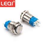 电动摩托车开关16MM自锁自复不锈钢改装三轮车双闪车灯金属开关