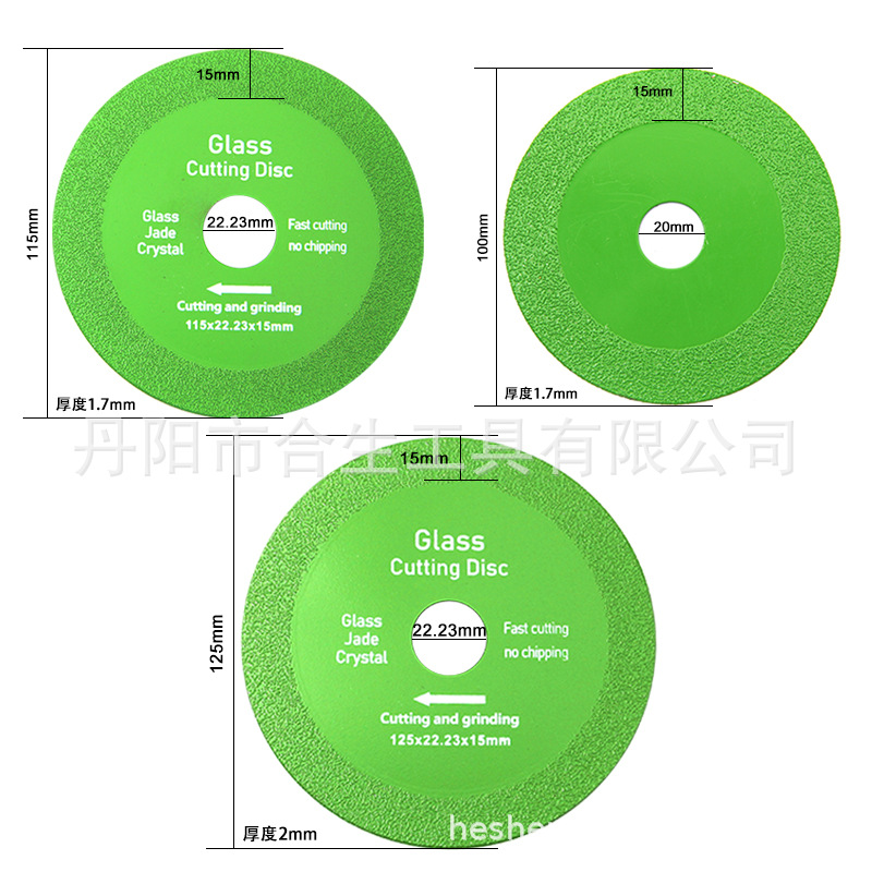 Diamante ultra-Delgado verde disco de soldadura disco de corte de cerámica Jade vidrio azulejo botella de vino pulido hoja de sierra de corte