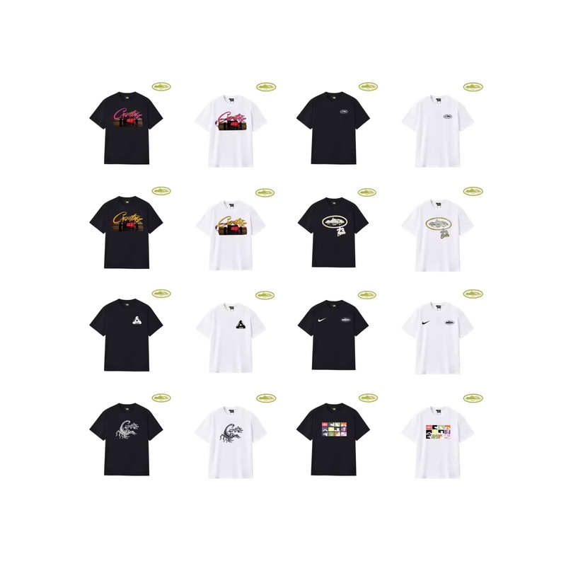 American Trendy Brand Corteiz Alcatraz Cruise Ship Print Loose Casual Sports Couple Short-Sleeved T-Shirt