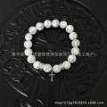 White stone-three beads cross