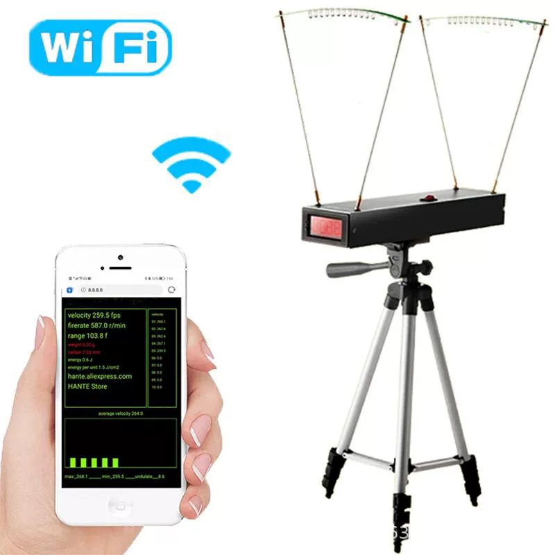 Интеллектуальный спидометр-хронограф для стрельбы с Wi-Fi, 30-9999 кадров/с, высокоточный, версия для рогатки