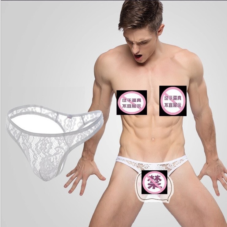 Foreign Trade Supply Men's Passionate Thong Low-Waist Transparent Sexy Sexy T-String Gay Gay Teasing Underwear Foreign Trade Supply Men's Passionate Thong Low-Waist Transparent Sexy Sexy T-String Gay Gay Teasing Underwear