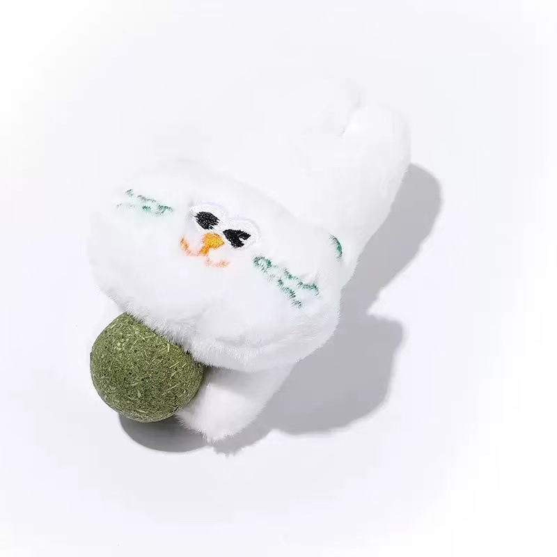 공을 들고 있는 고양이 [흰색]