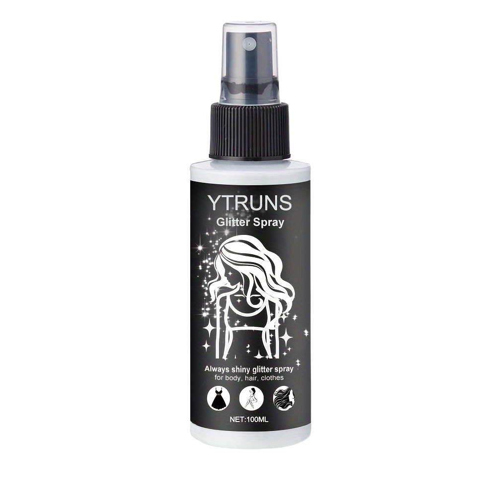 YTRUNS Brightening Glitter Spray 100ML Halloween Party Night Shop Clothes Glitter Spray