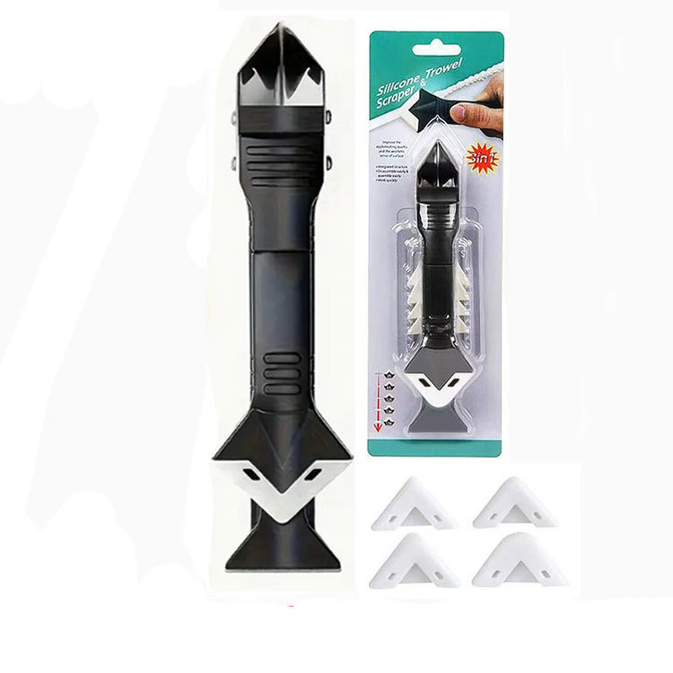 3合1シリコン硬化充填ツールステンレスヘッドシール洗浄器グラウトスクレーパー台所浴室窓|undefined