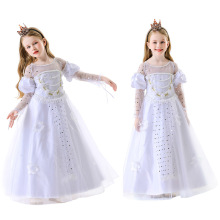 跨境白雪公主服装儿童网纱连衣裙女王cos万圣节化妆舞会派对装女
