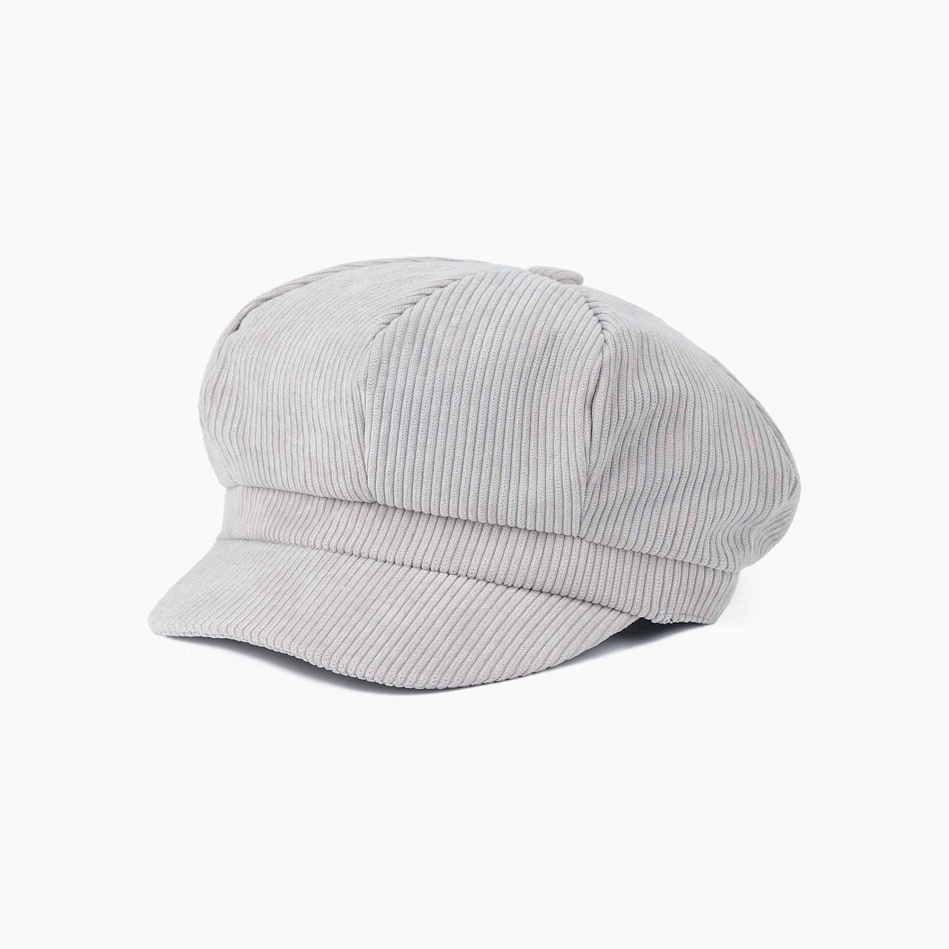 Estilo coreano sombrero de pana de color sólido gorra de pico de moda para mujer Otoño e Invierno versátil sombrero de pintor artístico Sombrero octogonal retro británico