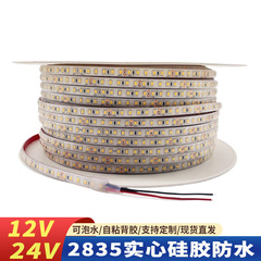 LED ライトストリップ 12V 24V 固体シリコーン水中ライトストリップ IP68 水に浸すことができる風景プール水槽照明ライトストリップ