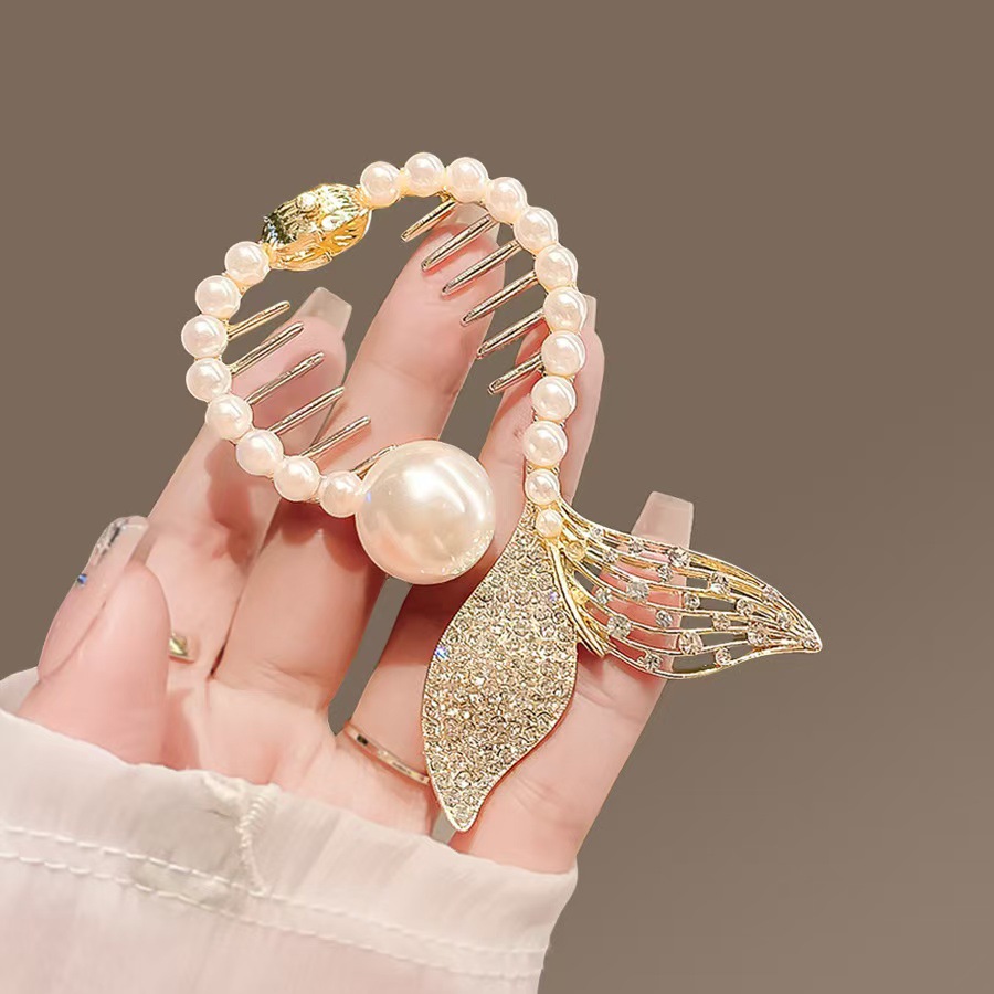 古風鈴蘭流蘇ヘアピン団子の髪飾り女性の高級感バラの髪のフックの気質の半分の髪のクリップ