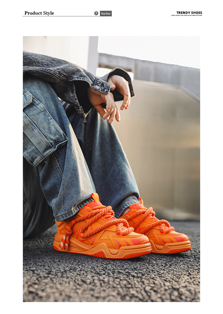 Novos sapatos esportivos masculinos de outono de 2024, sola grossa e antiderrapante, versão coreana, moda moderna, design de nicho, sapatos de pão_voghion.com