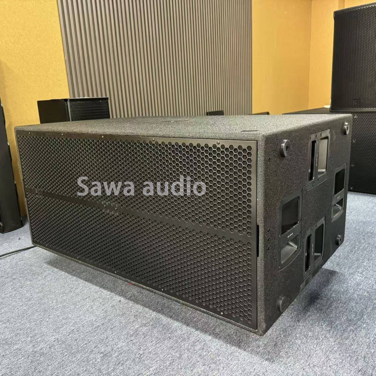 Doble 18 pulgadas alto nivel de presión sonora subwoofer fuerte sensación de choque al aire libre escenario concierto profesional de sonido de matriz de línea