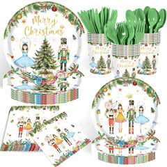 新しいプリンセスと兵士フェスティバルクリスマスパーティー使い捨て紙コップ紙皿くるみ割り人形装飾用品