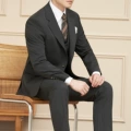 Gray suit jacket