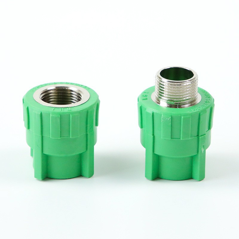 PPR nuevo material de alambre interno y externo igual diámetro de reducción de accesorios de tubería directa tubería de agua completa de fontanería conector de fusión en caliente ventas directas de fábrica