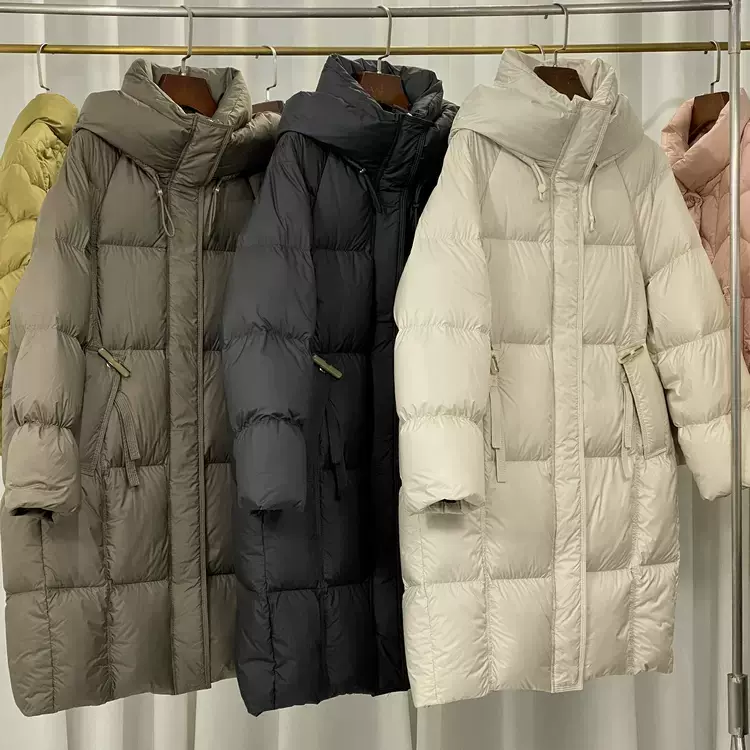 冬季新款韩版设计感羽绒服女中长款时尚休闲加厚保暖白鸭绒外套