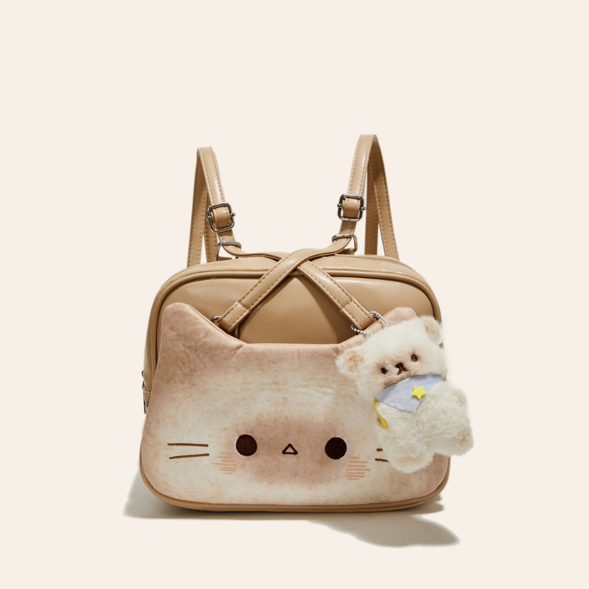 Japanese Bag Cute Bread Cat Backpack 2025 New Versatile Commuter Shoulder Bag Girls Birthday Gift