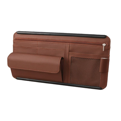 Bill Holder, Car Glasses Clip/Bill Clip - brown