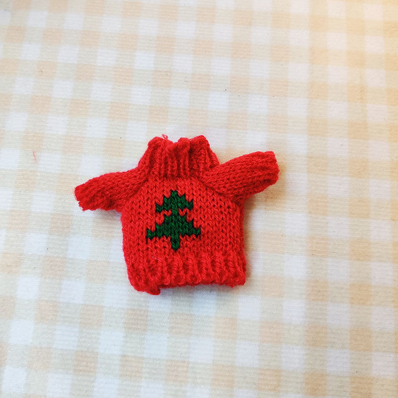 15cm ciego caja pull paño suéter pantalones macaron labubu colgante muñeca suéter Año Nuevo suéter lindo