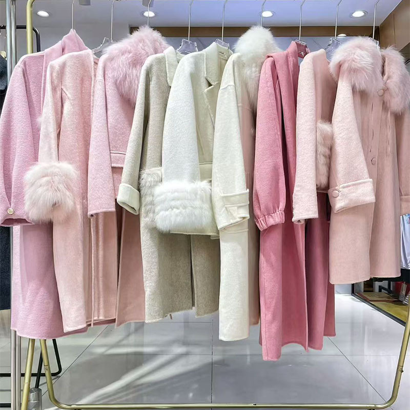 Double-Sided Cashmere Fur Collar Coat for Women, 26 Years of Experience, New Mid-Length Style for Autumn and Winter, High-End Woolen Coat Wholesale Double-Sided Cashmere Fur Collar Coat for Women, 26 Years of Experience, New Mid-Length Style for Autumn and Winter, High-End Woolen Coat Wholesale
