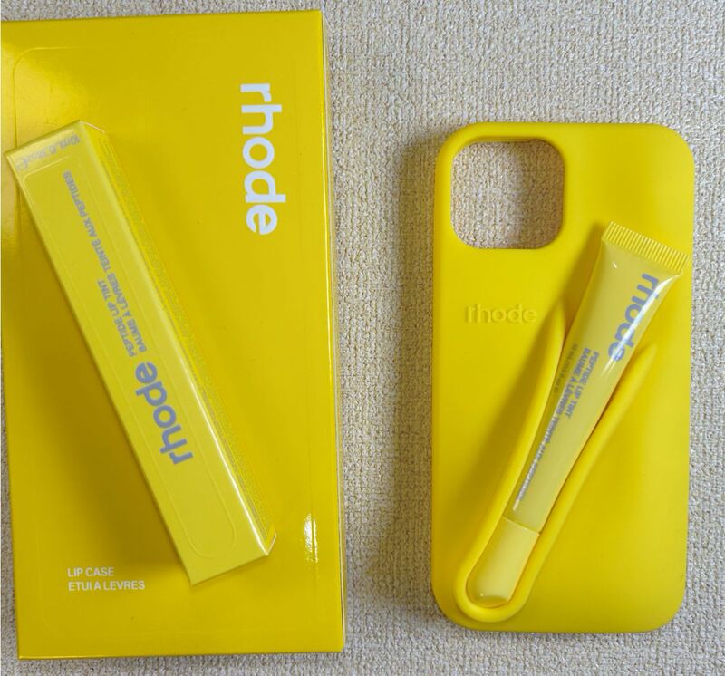 海莉rhode同款唇彩硅胶适用iphone16promax苹果13pro硅胶手机壳|undefined