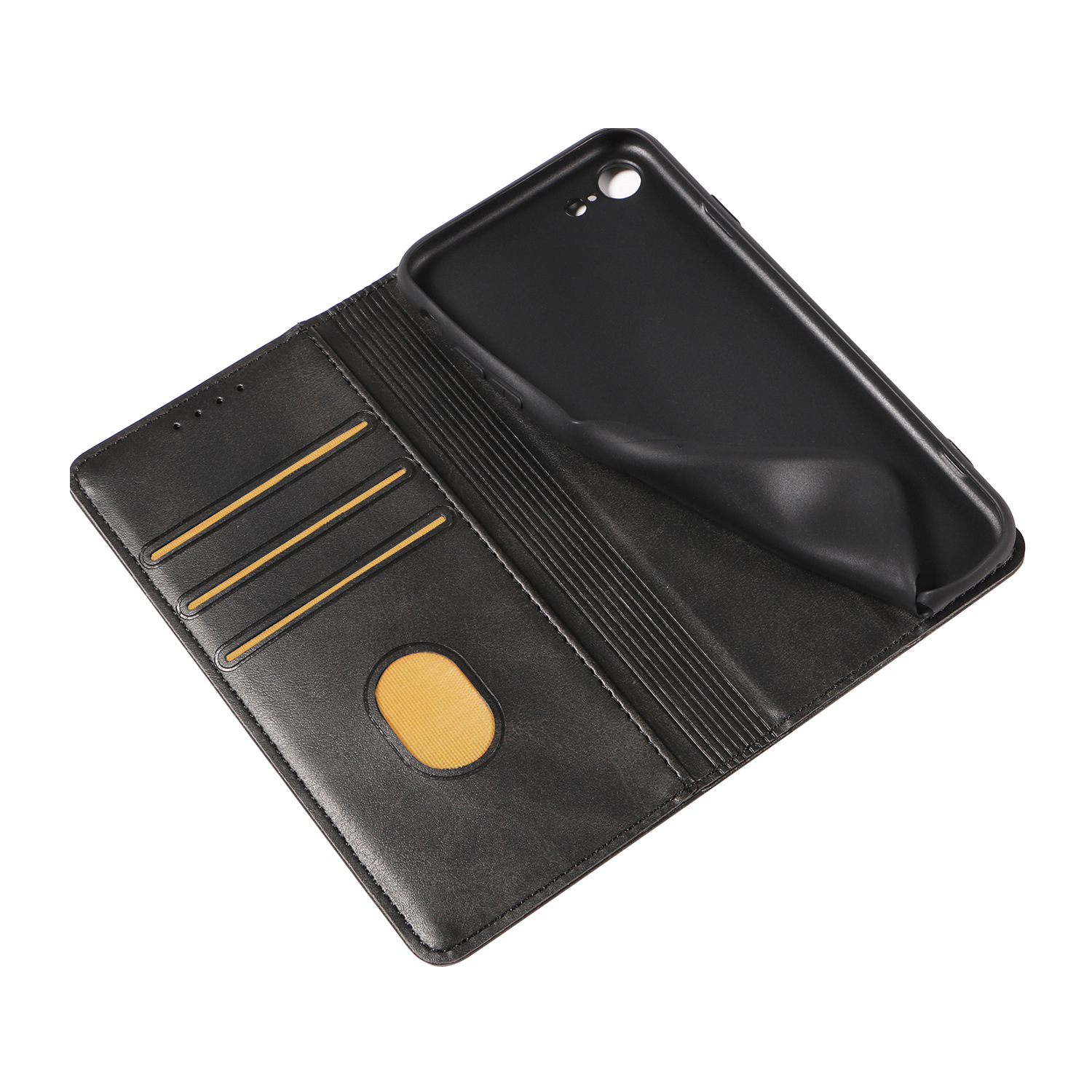 Leather Flip Case For Iphone 17 And 16 Pro With Card Holder_voghion.com
