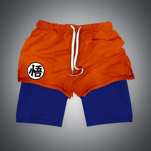 Longzhu Series 3D digital printed shorts double-layer beach pants Amazon cross-border e-commerce hot supply