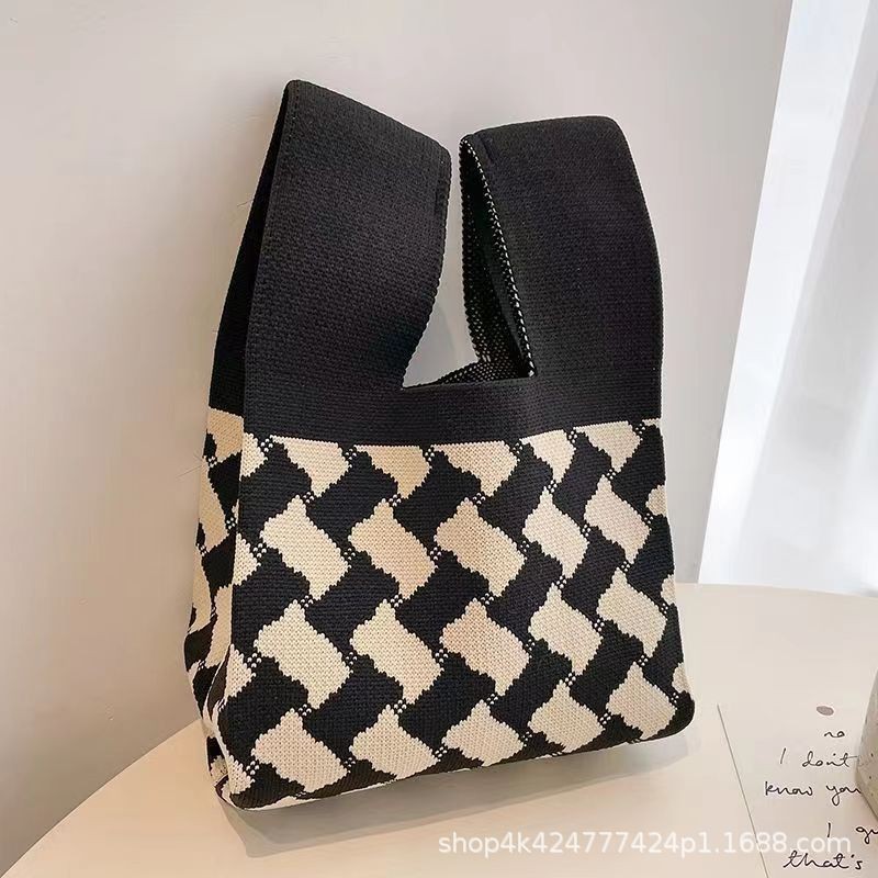 Ins versión coreana de primavera y verano nuevos bolsos de mujer, bolsos de mano, bolsos de punto de nicho simples, bolsos de chaleco, bolsos de mensajero