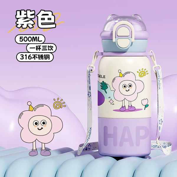 Purple glass, suspenders, 500 ml