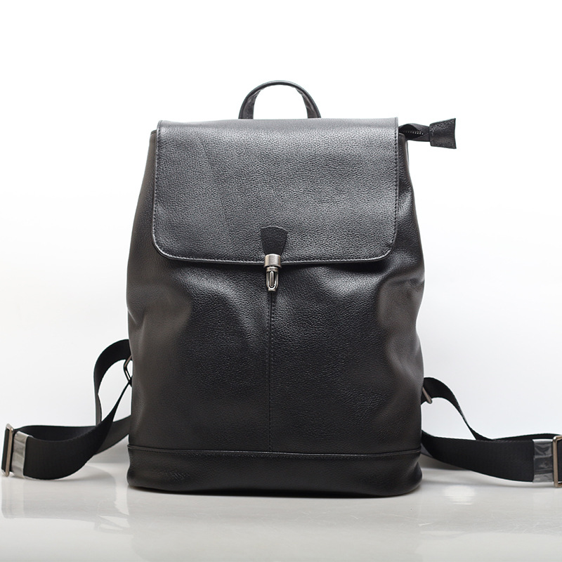 Leather fashionable trend backpack for men and women