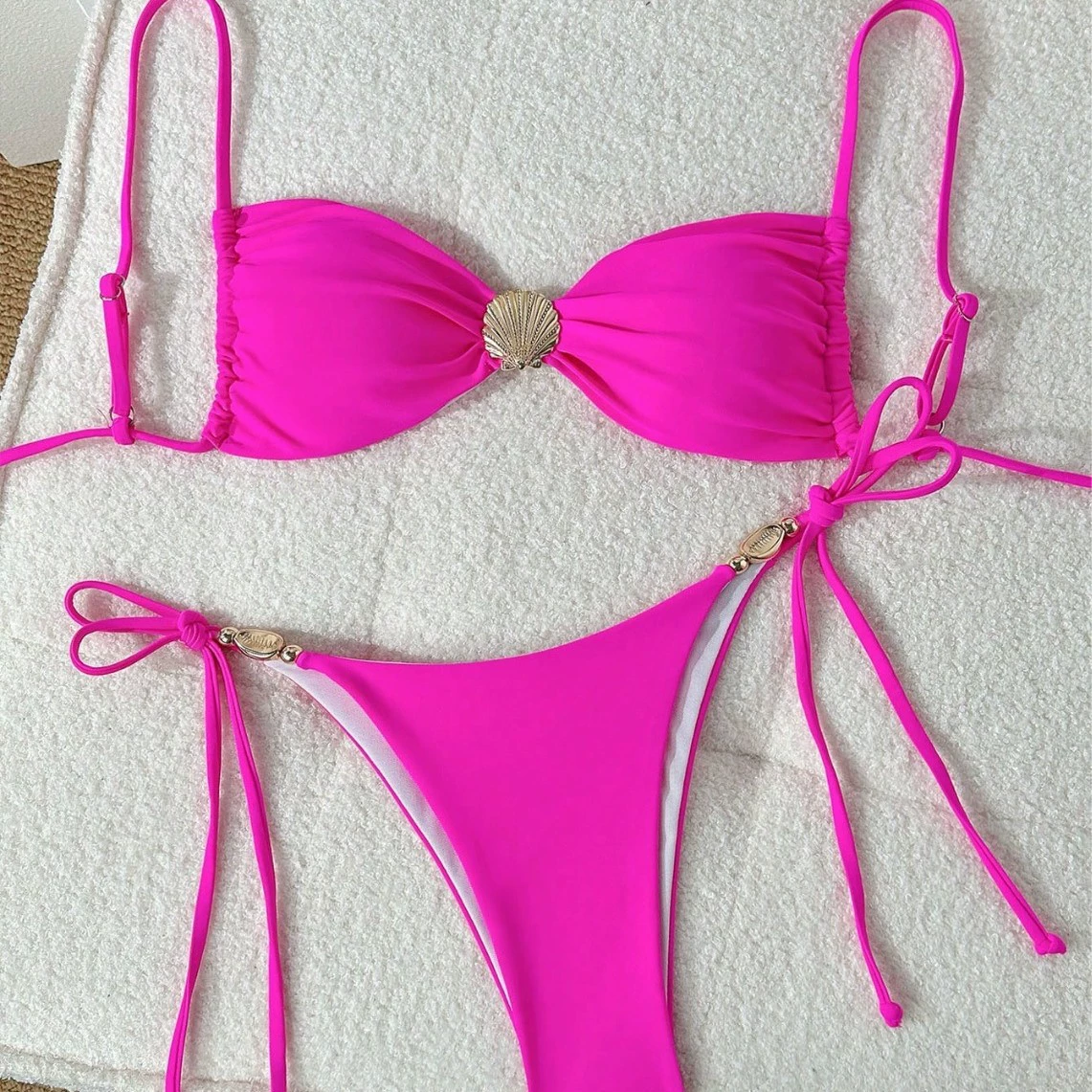 Sexy swimwear, European style, drawstring, Amazon
