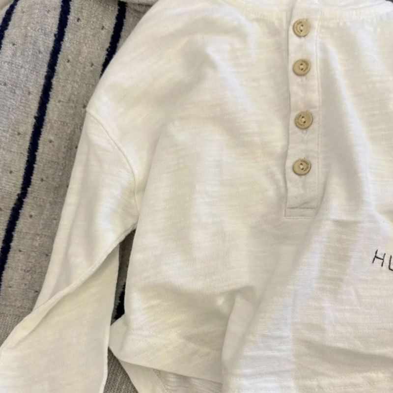 男の子長袖Tシャツ白子供ボトムスシャツ春服2025新作女の子トップス薄手白ファッショントレンド9|undefined