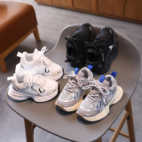 Children's Sports Shoes Soft Sole 2025 Spring and Autumn Girls and Boys Medium and Large Shoes Boys Non-slip Casual Running Shoes Dropshipping