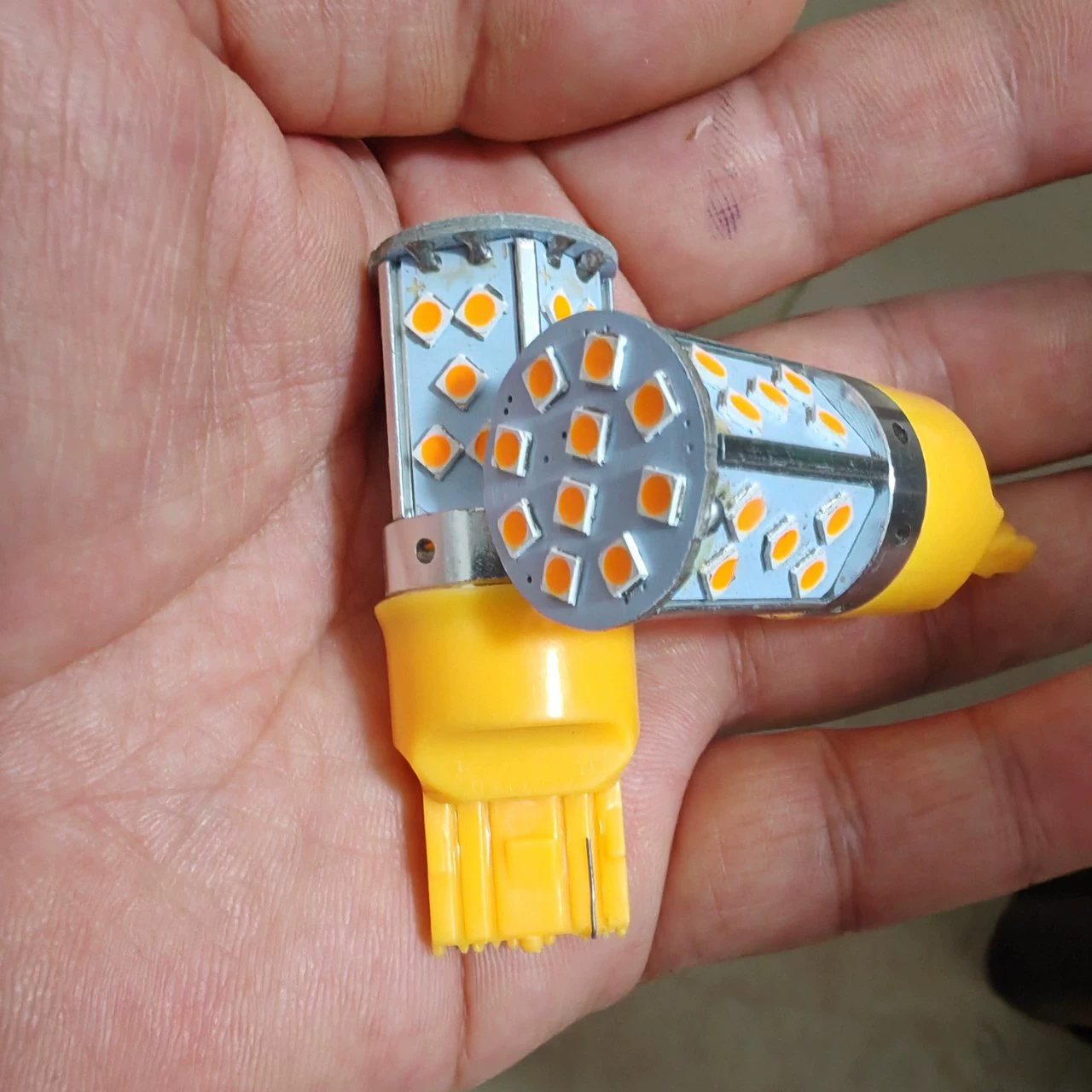 Автомобильный светодиодный светильник с декодированием, модифицированный указатель поворота T20 7440 1156 3030 35smd, яркий свет высокой мощности