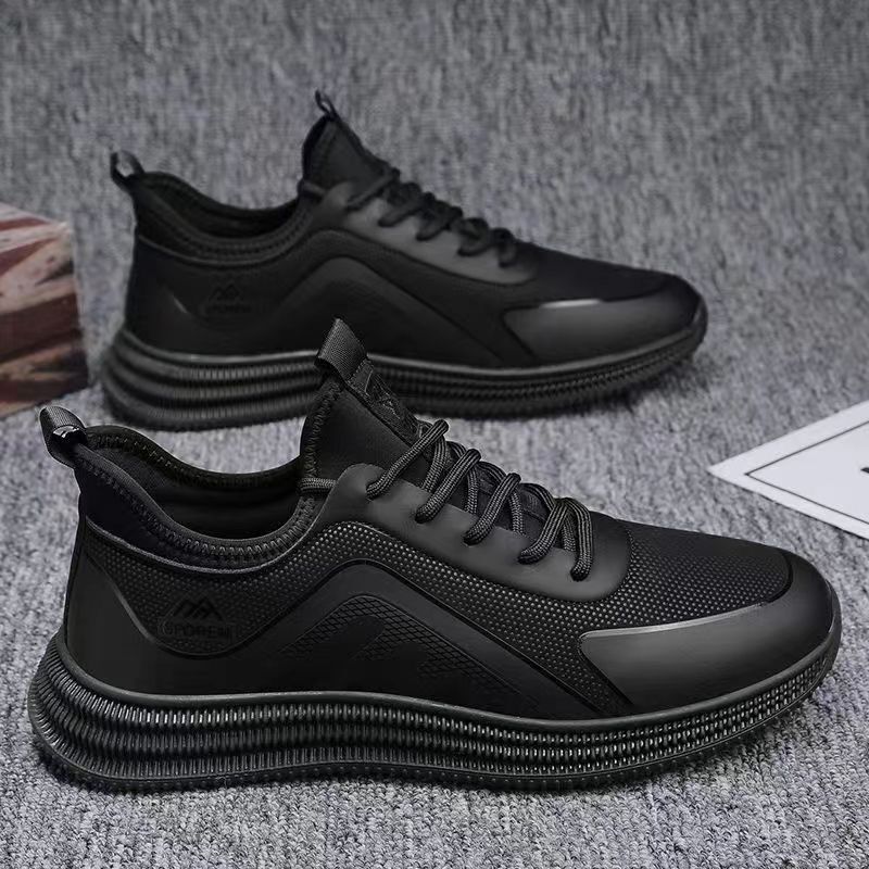 Men's 2025 New Men's Shoes Pilot Casual Shoes Black Technology Breathable Cushioning Shoes Men's Trendy Shoes