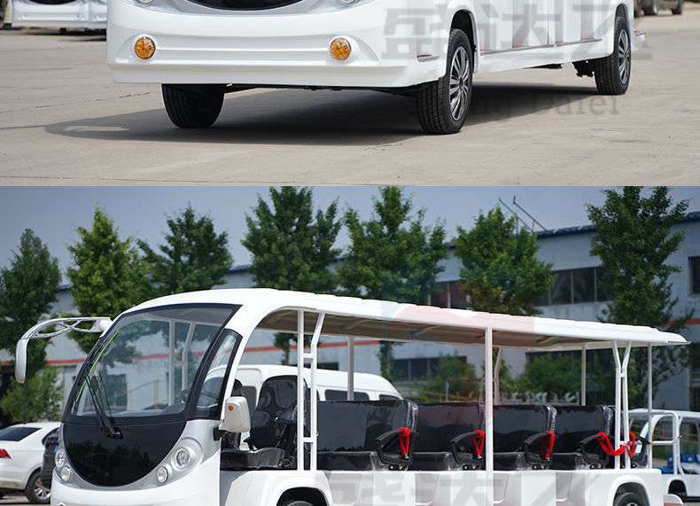 8-11-14-17-Seat Electric Sightseeing Car Fully Enclosed with Door Scenic Spot Tour Shuttle Hotel B&B Reception Car