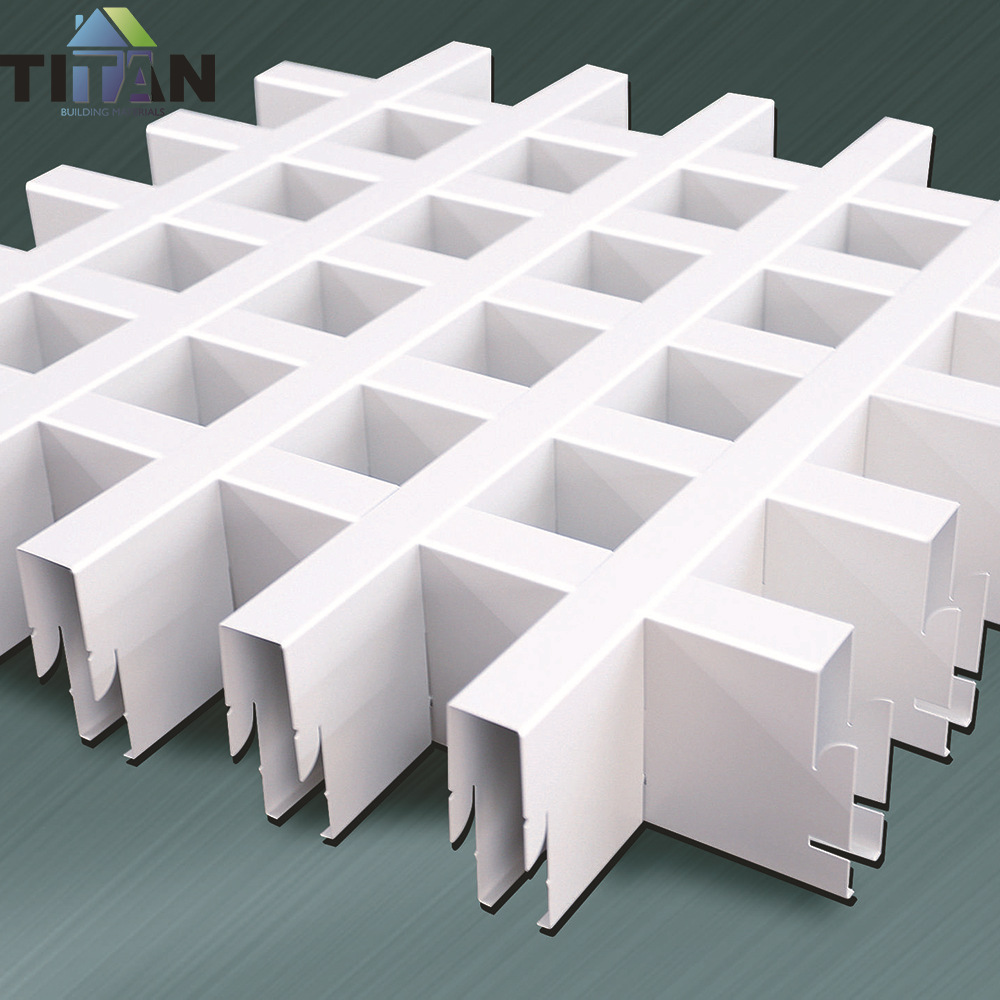 Rejilla de aluminio blanco, rejilla de aluminio, techo, rejilla de hierro, rejilla de uva, proyecto de techo de aluminio image 1