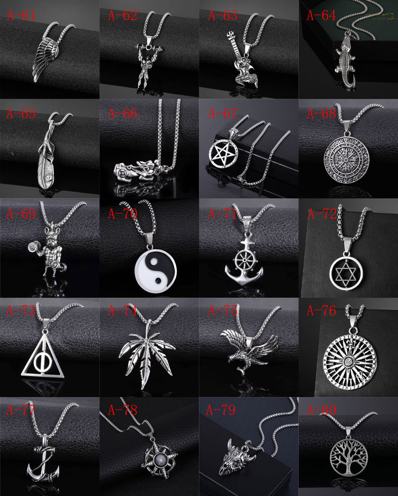 Fashion Animal Round Metal Hollow Out Unisex Pendant Necklace 1 Piece