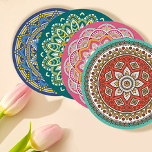 波西米亚简约杯垫防滑隔热烟灰缸垫法式复古软木国风餐桌垫茶杯垫